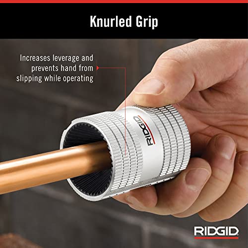 RIDGID 29983 Model 223S 1/4" to 1-1/4" Inner/Outer Copper and Stainless Steel Tubing and Pipe Reamer, Small