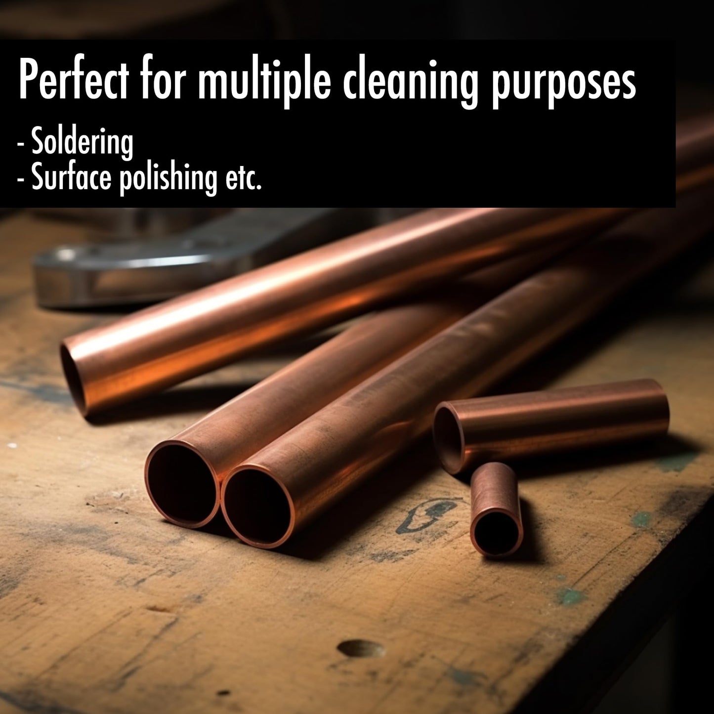 Vouyar 6pcs Copper Tube Pipe Cleaner, 1/2” 3/4” 1” Pipe Cleaning Brush Set, Stainless Steel Wire Bore Brushes for Power Drill, 1/4 Inch Hex Shank