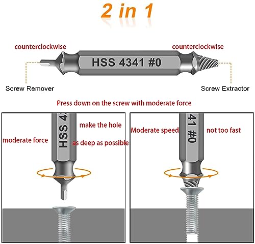 Gifts for Men,Damaged Screw Extractor Set - Christmas Stocking Stuffers for Men Him, Remover for Stripped Screws Nuts & Bolts Drill Bit Tools for Easy Removal of Rusty & Broken Hardware Superb Gift