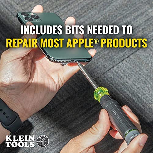 Klein Tools 32328 Precision Screwdriver, 27-in-1 Multi-Bit Screwdriver, Bits for Apple Product Repair, Rare-Earth Magnet