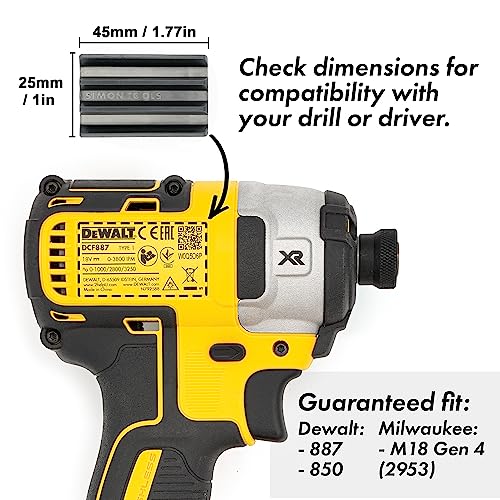 Magnetic Drill Bit Holder for Impact Drivers and Drills - Superior Hold with 3M Adhesive - Drill Accessory That Fits Most drills: Milwaukee, Dewalt, Makita, Klein, Bosch